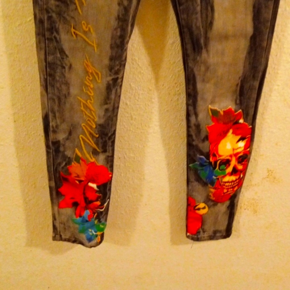 Motive Black Wash Denim Jeans " Nothing Is Eternal" ( Exclusive ) for Men